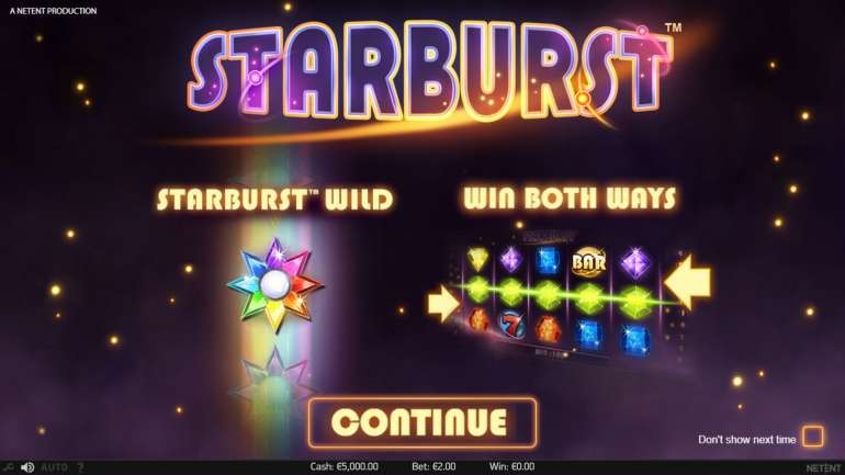 Starburst Spielautomat - NetEnt